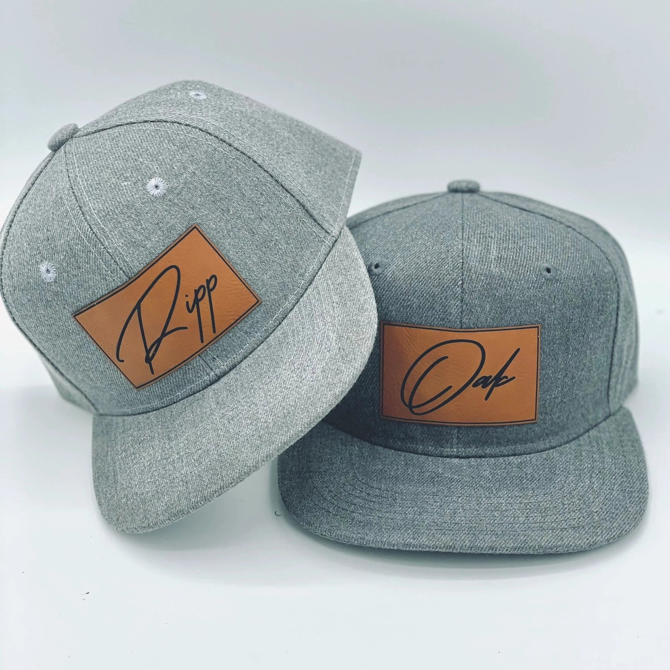 💖For Family💖Custom Father & Children Leather Patch Hat