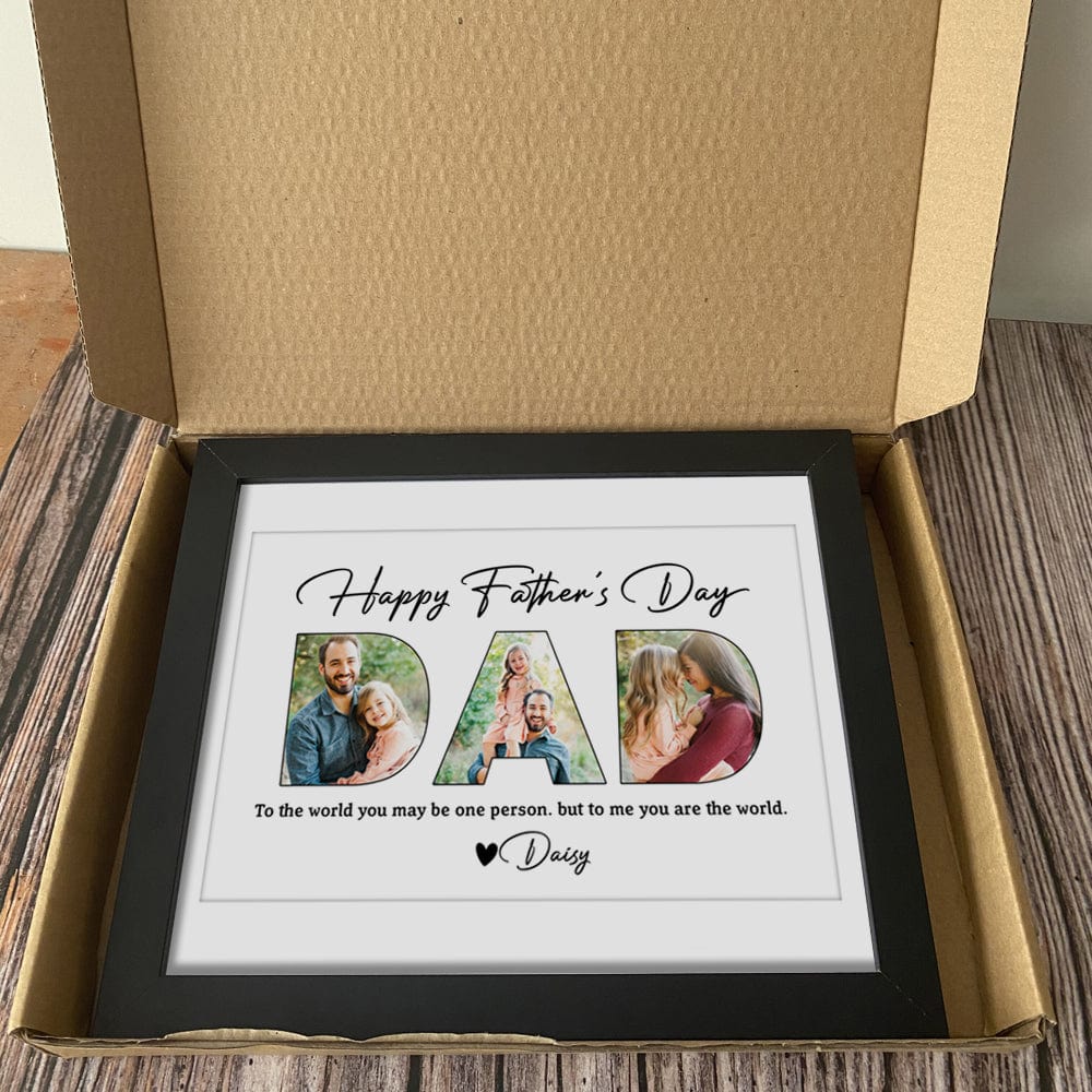 Upload Photo Happy Father's Day Picture Frame Poster