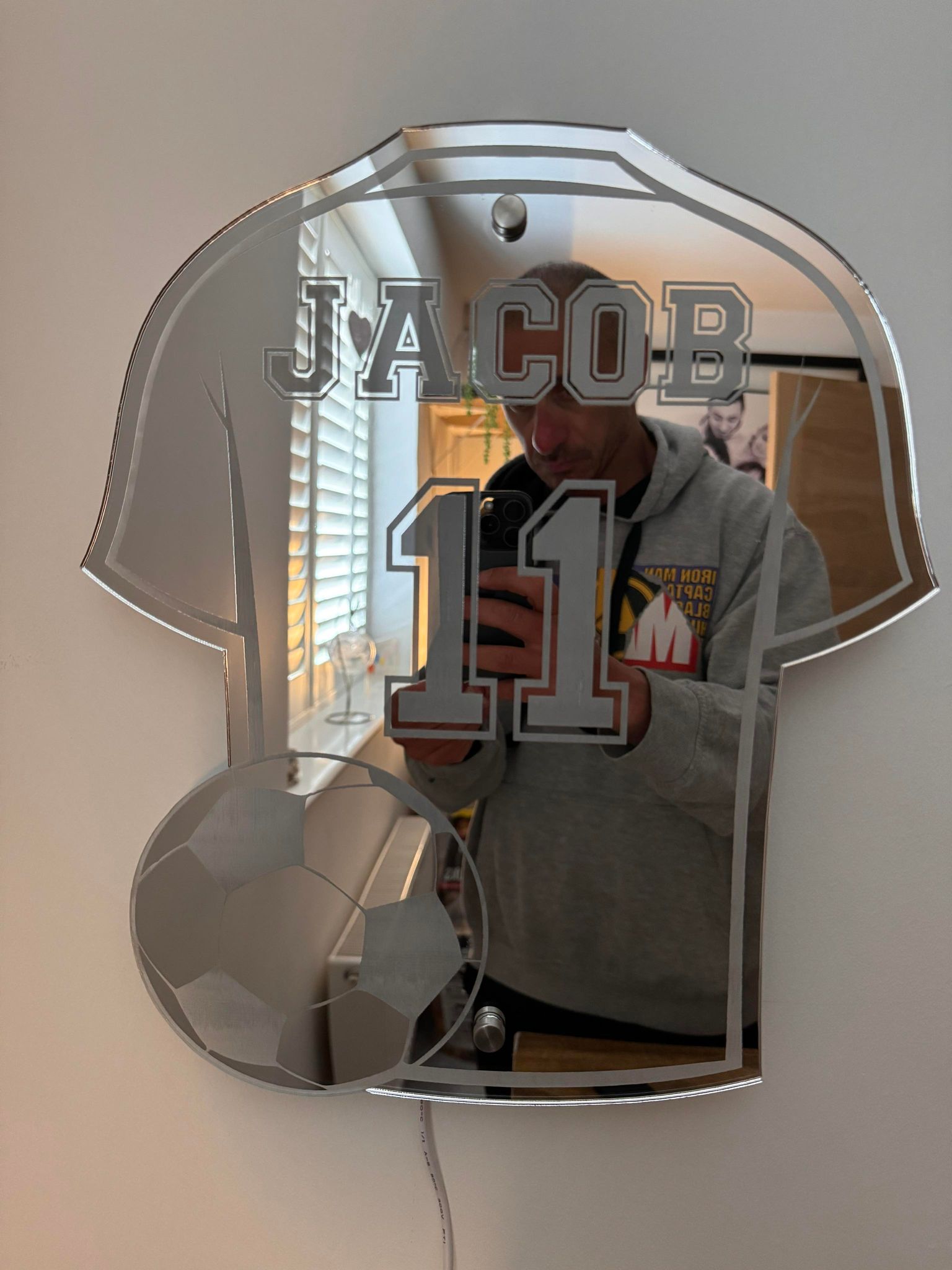 Copa América/Copa European Fan Exclusive: Personalized Soccer Shirt Mirror - Best Gift for Fans