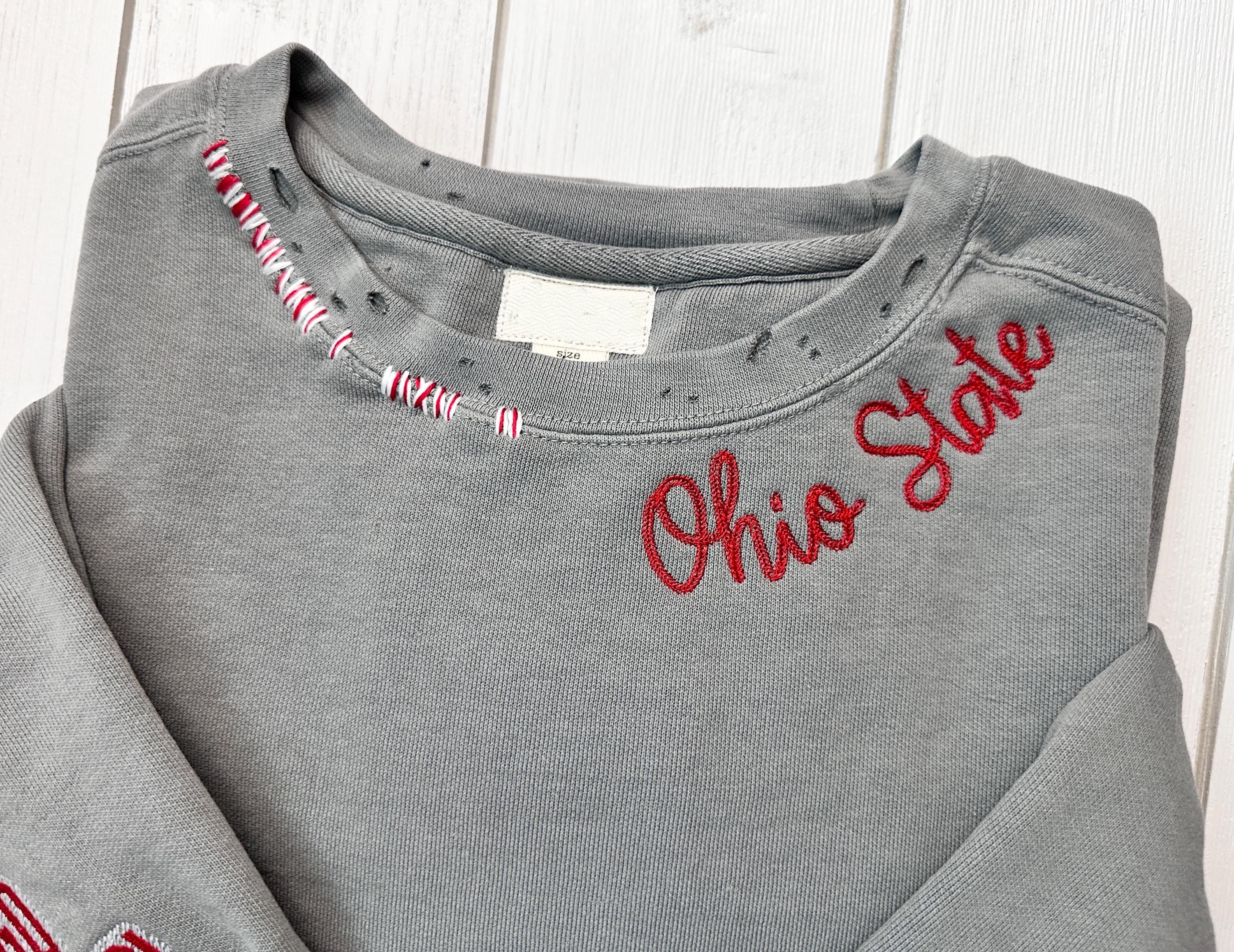 VINTAGE CUSTOM CREW-Custom Embroidered Hand Distressed Sweatshirt Crewneck
