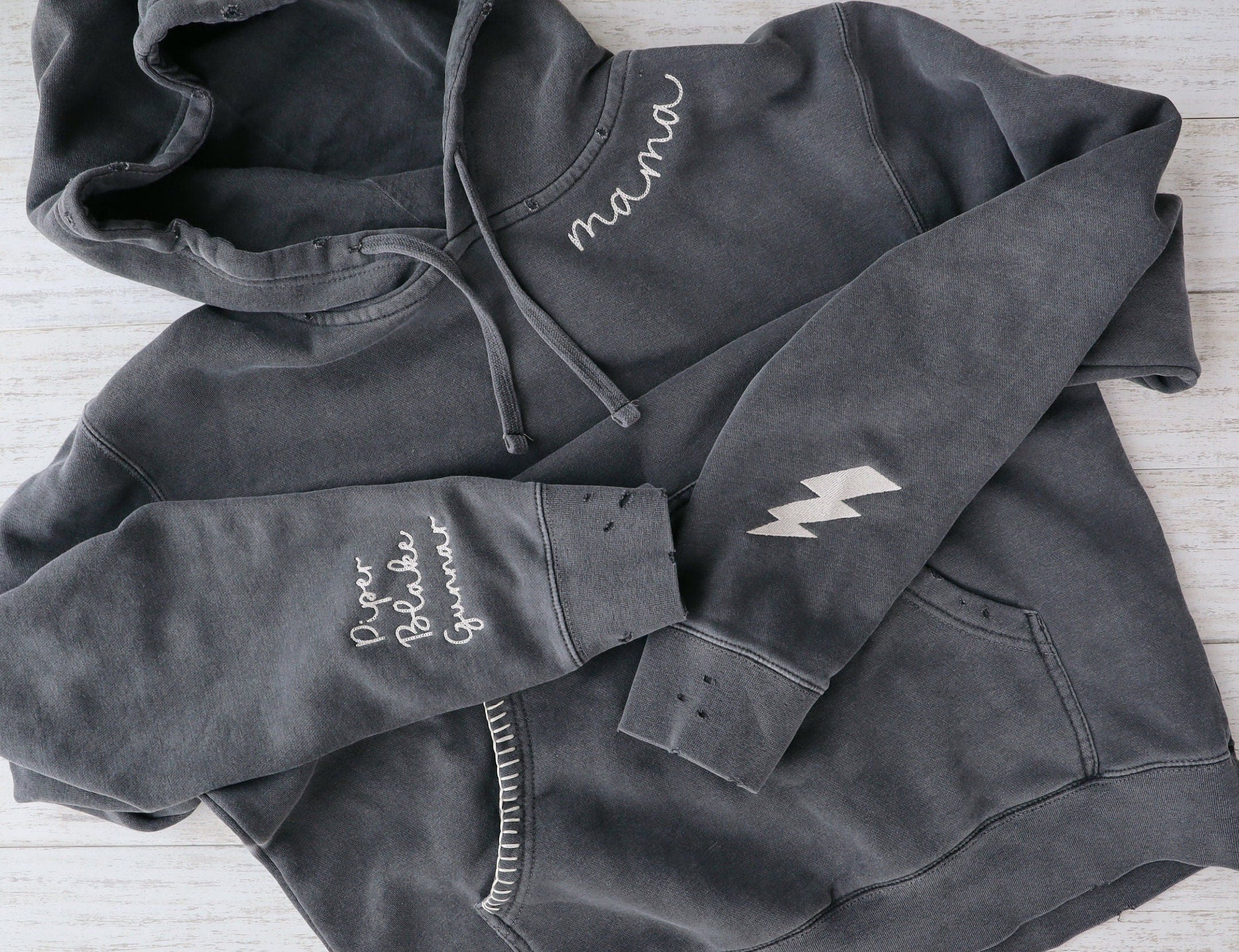 VINTAGE CUSTOM CREW-Custom Embroidered Hand Distressed Sweatshirt Crewneck