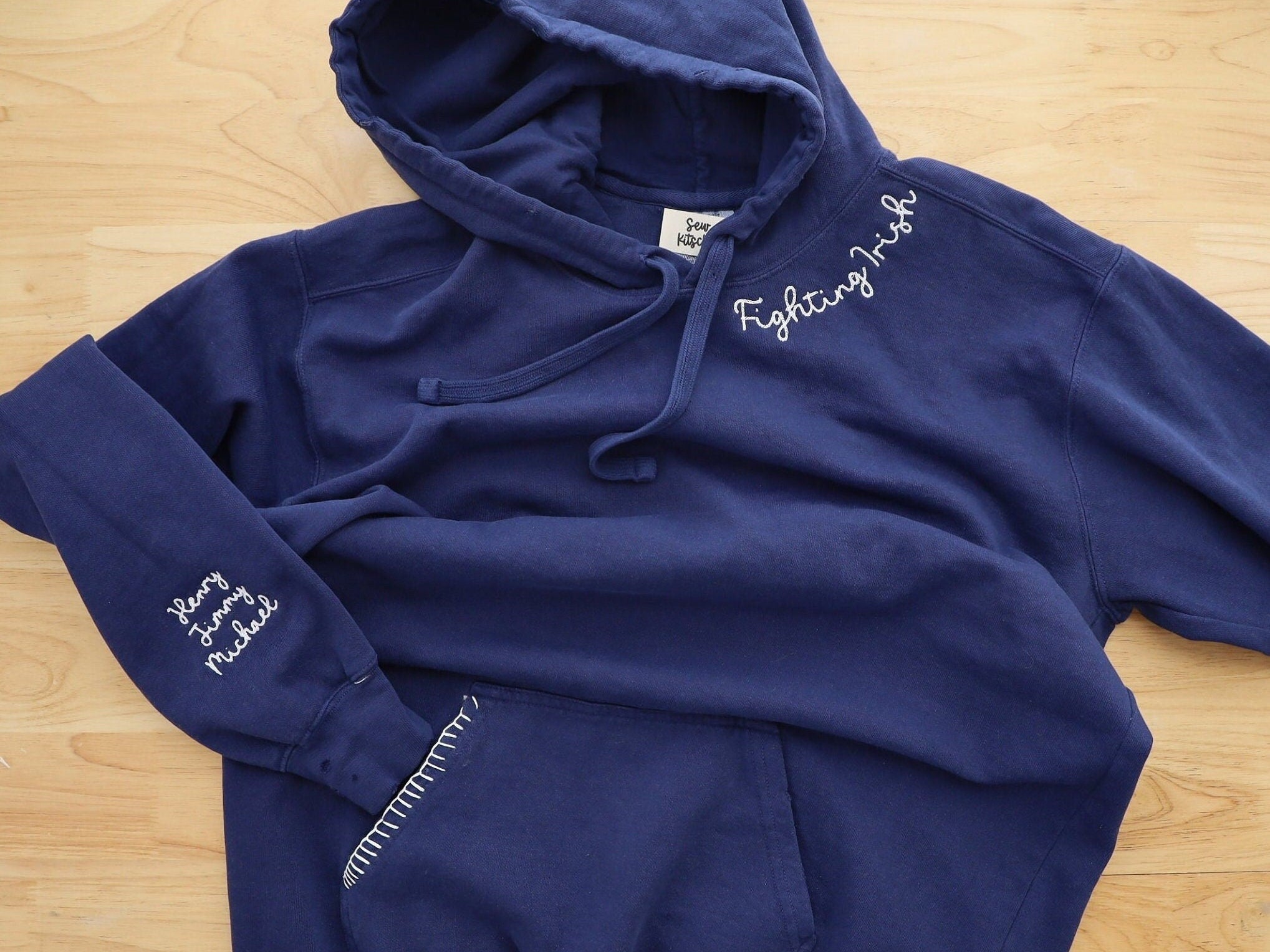 VINTAGE CUSTOM CREW-Custom Embroidered Hand Distressed Sweatshirt Crewneck