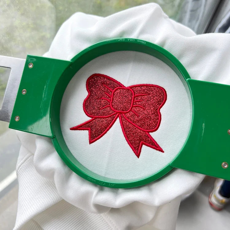 Embroidered Glitter Cheer Mom Sweatshirt With Kids Names On The Sleeve（Polly Ybarra）