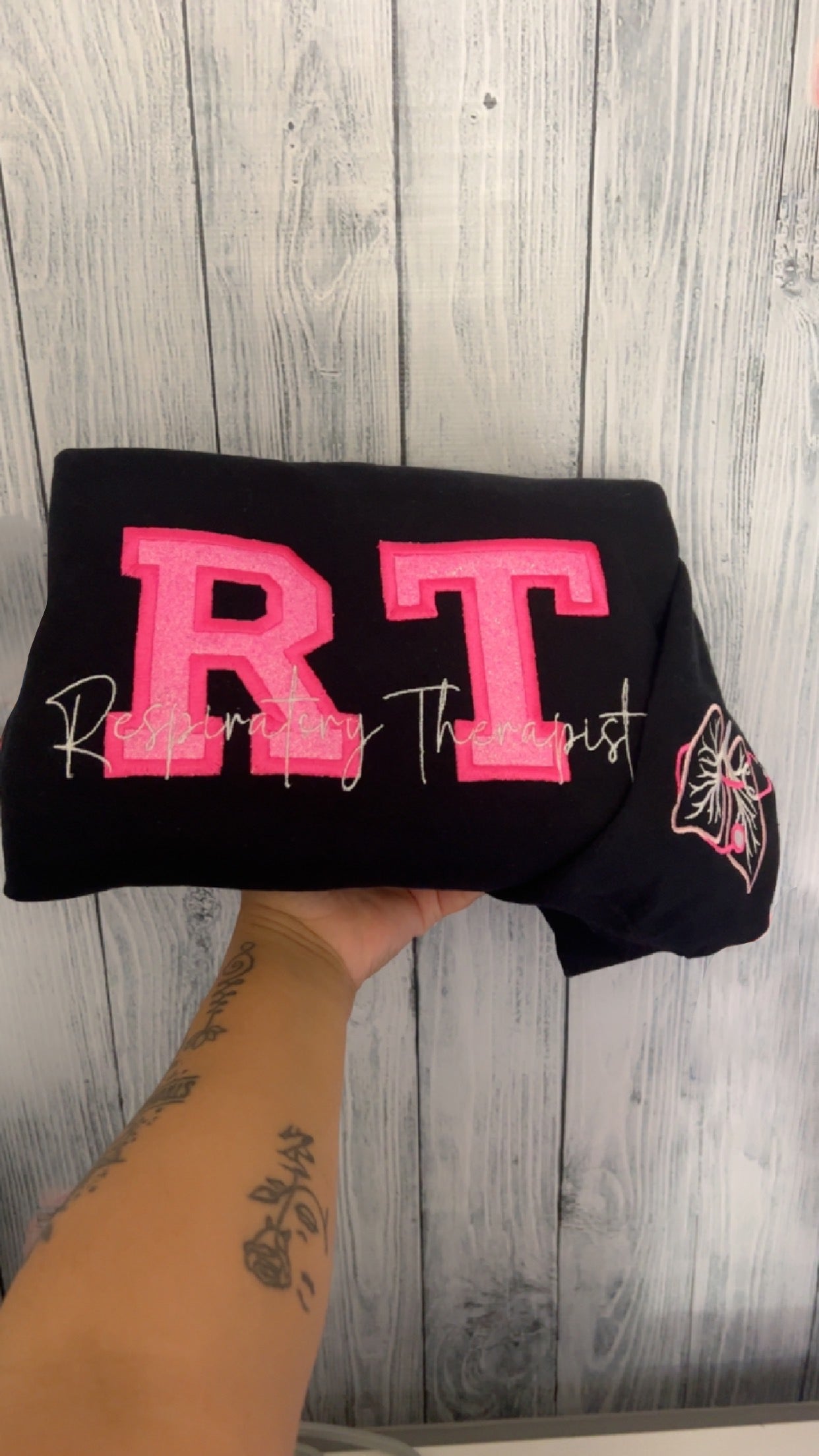 Custom Glitter Embroidered Crewneck