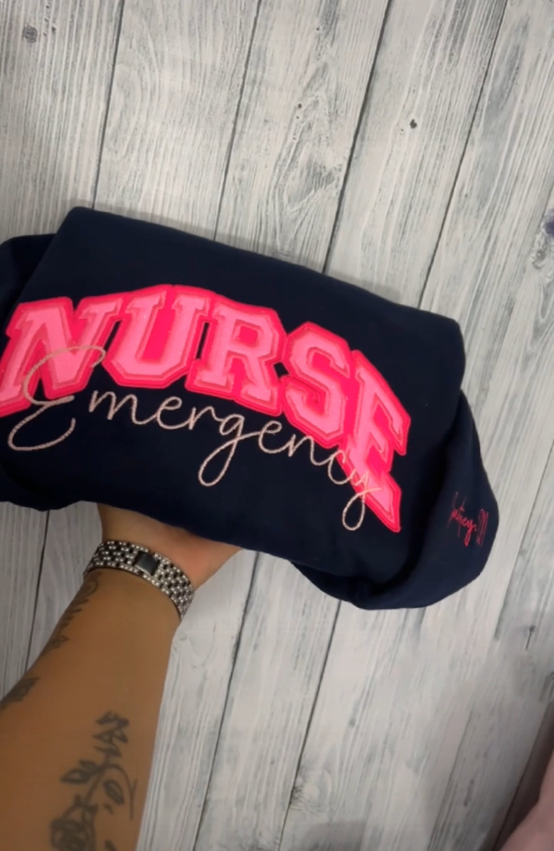 Custom Glitter Embroidered Crewneck