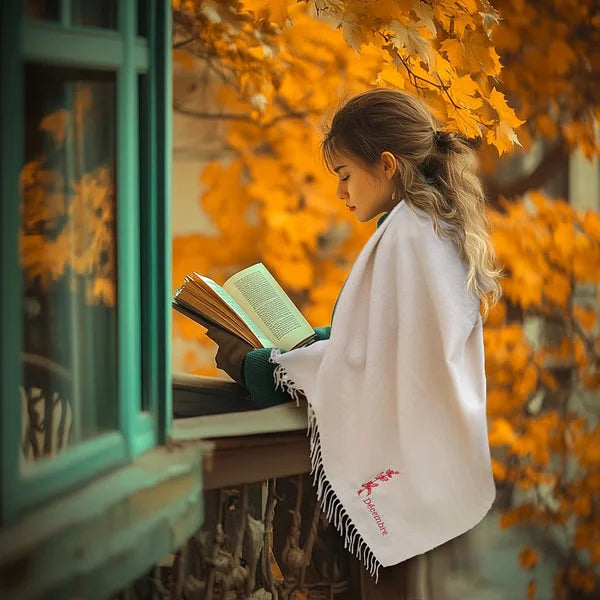 Personalized Super Soft Warm Scarf With Embroidered Design