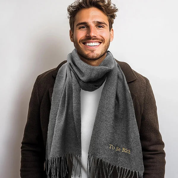 Personalized Super Soft Warm Scarf With Embroidered Design