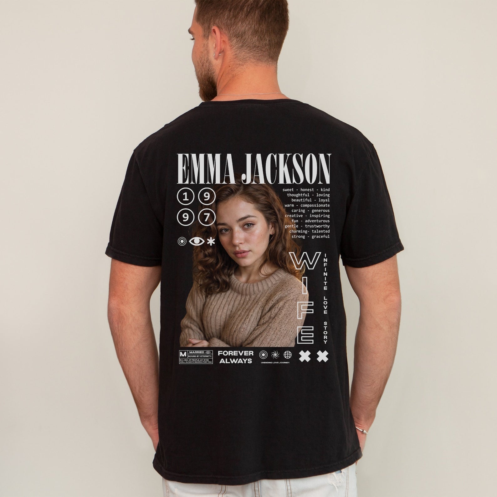 Custom Photo Face Couple Vintage Sweatshirt/Tee For Valentine's Day