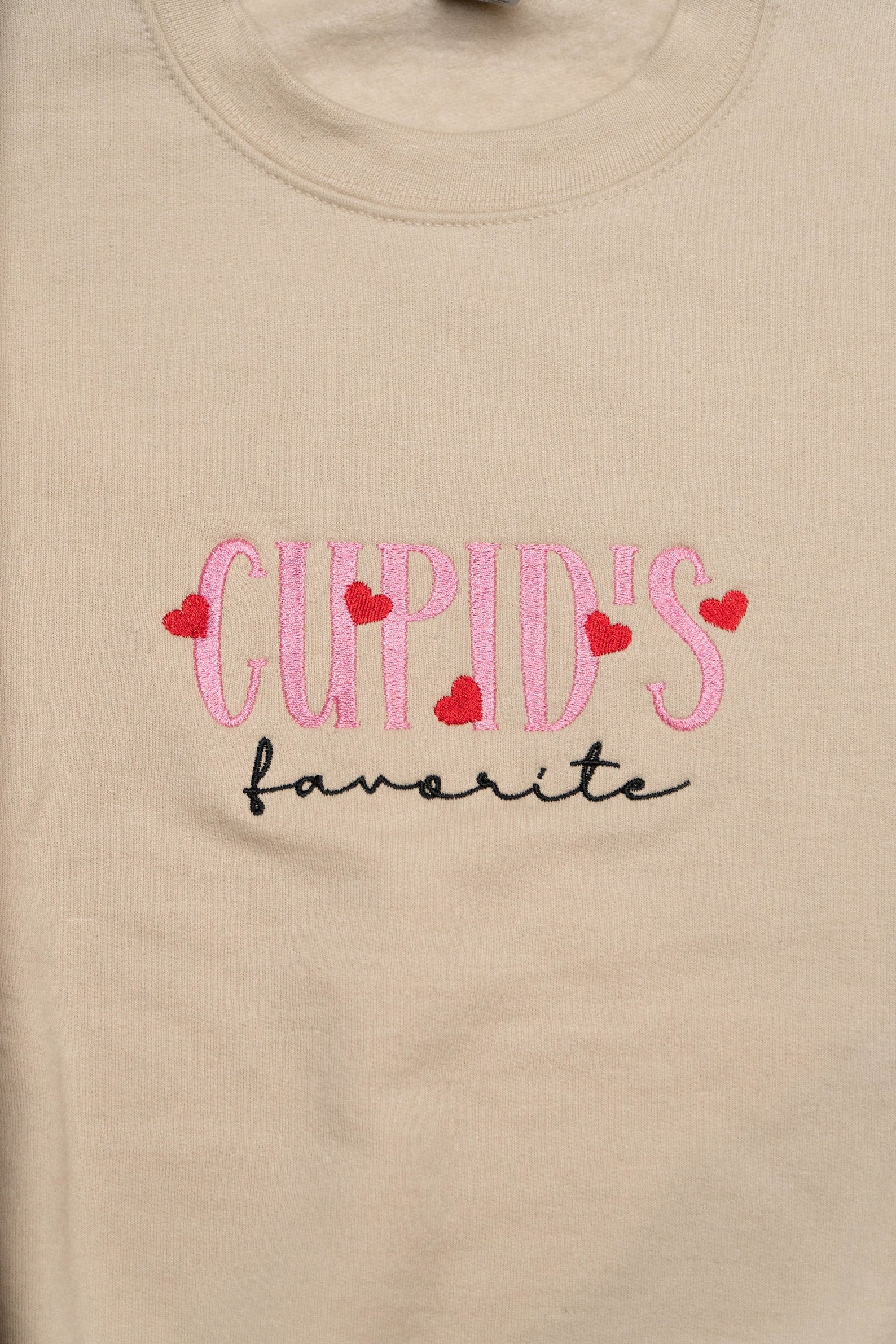 Custom Valentine's Day Cupid Embroidery Sweatshirt