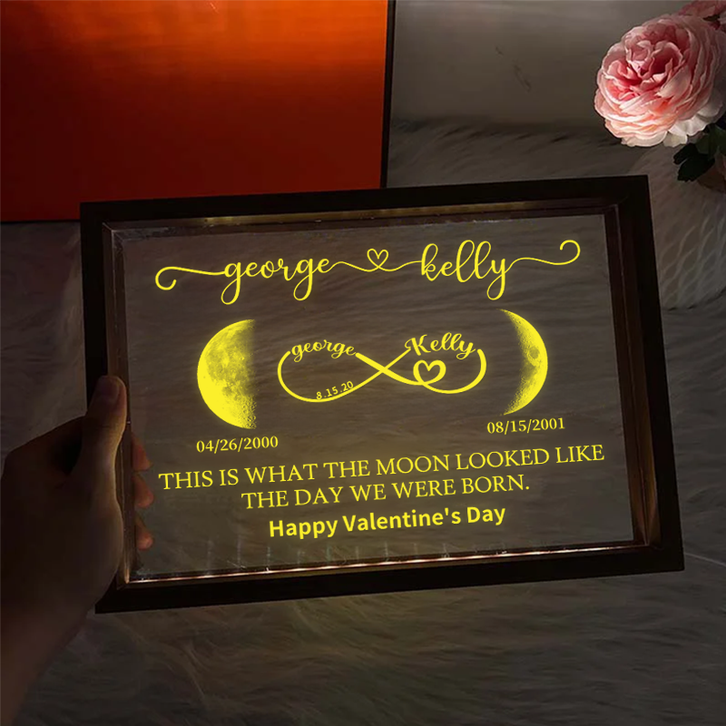 Personalized Night Light with Moon Phase
