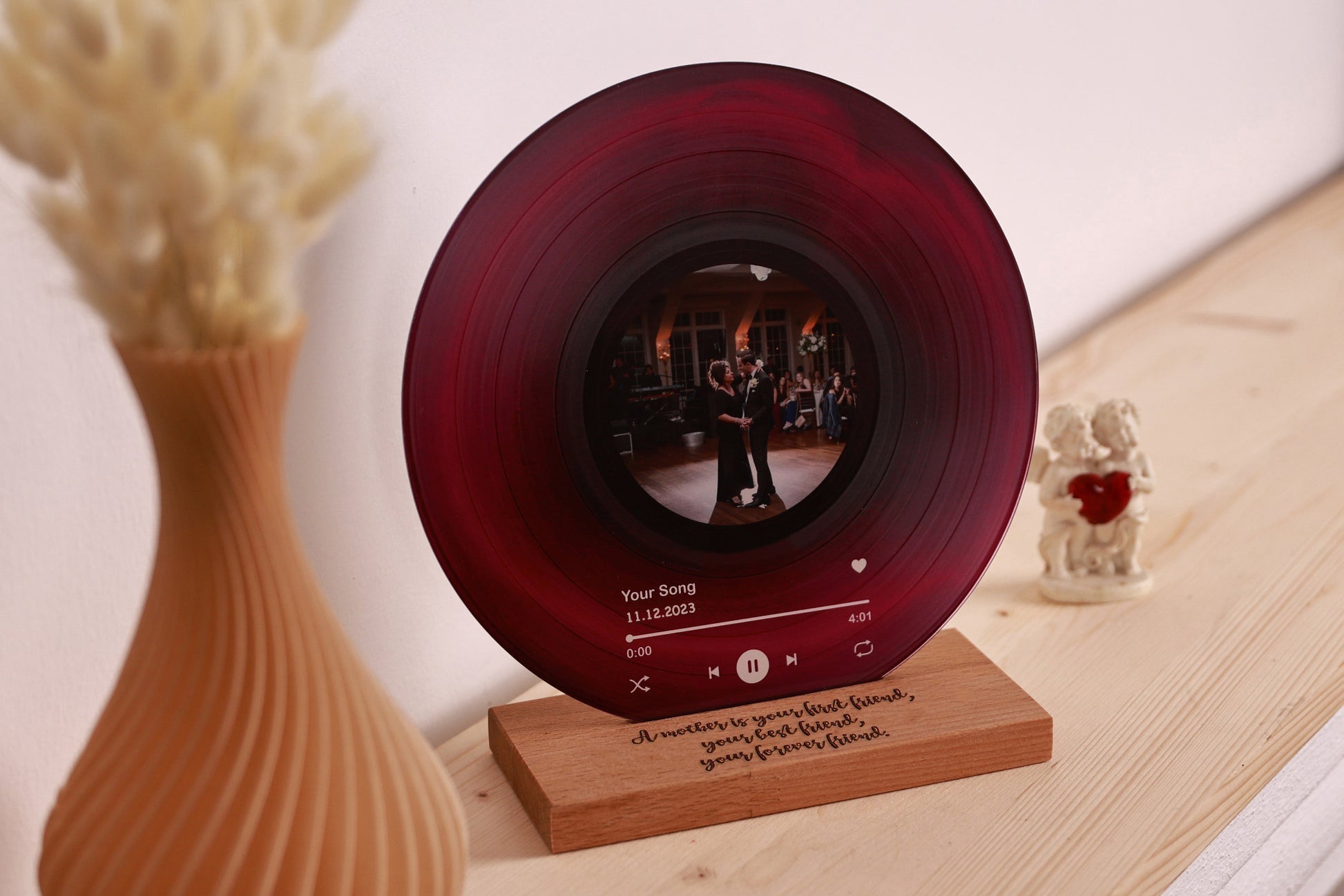 Custom Record with Photo - Acrylic Song Plaque with NFC