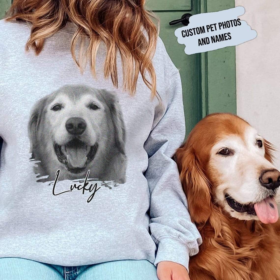 Custom Pet Portrait Dog Sweatshirt