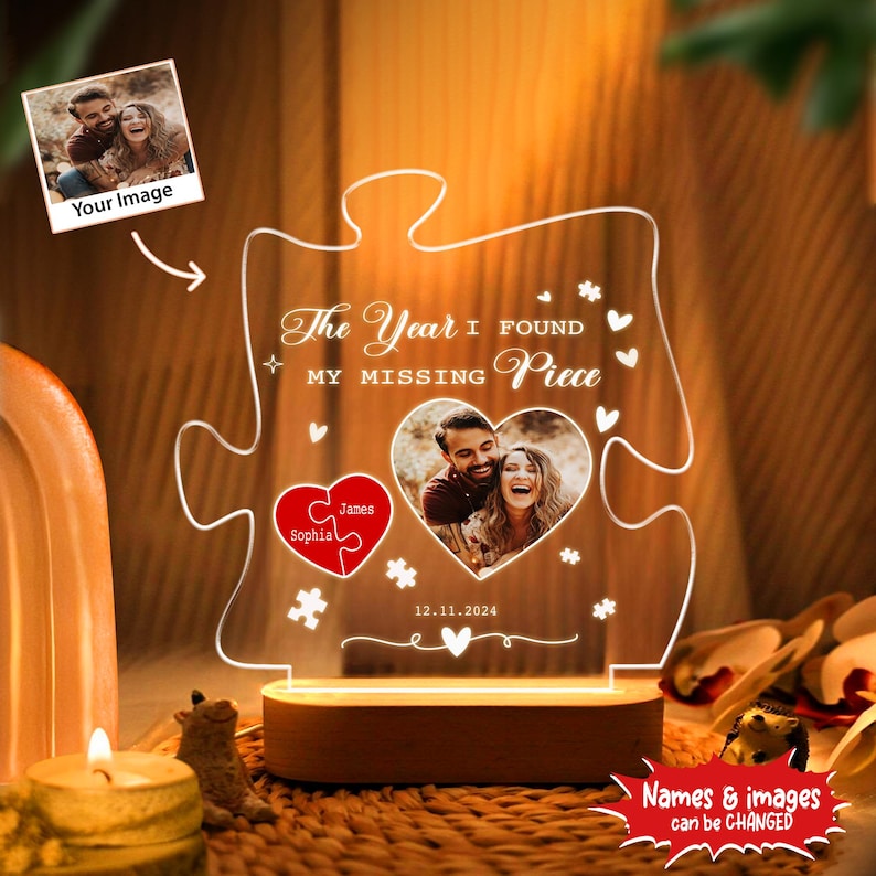 Personalized The Year I Found My Missing Piece Night Light