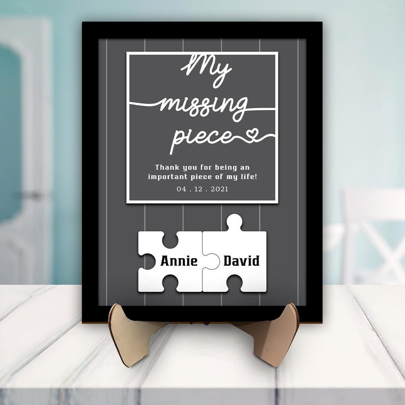 Personalized My Missing Piece Valentines Day Sign