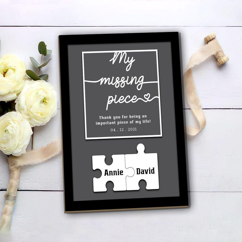 Personalized My Missing Piece Valentines Day Sign