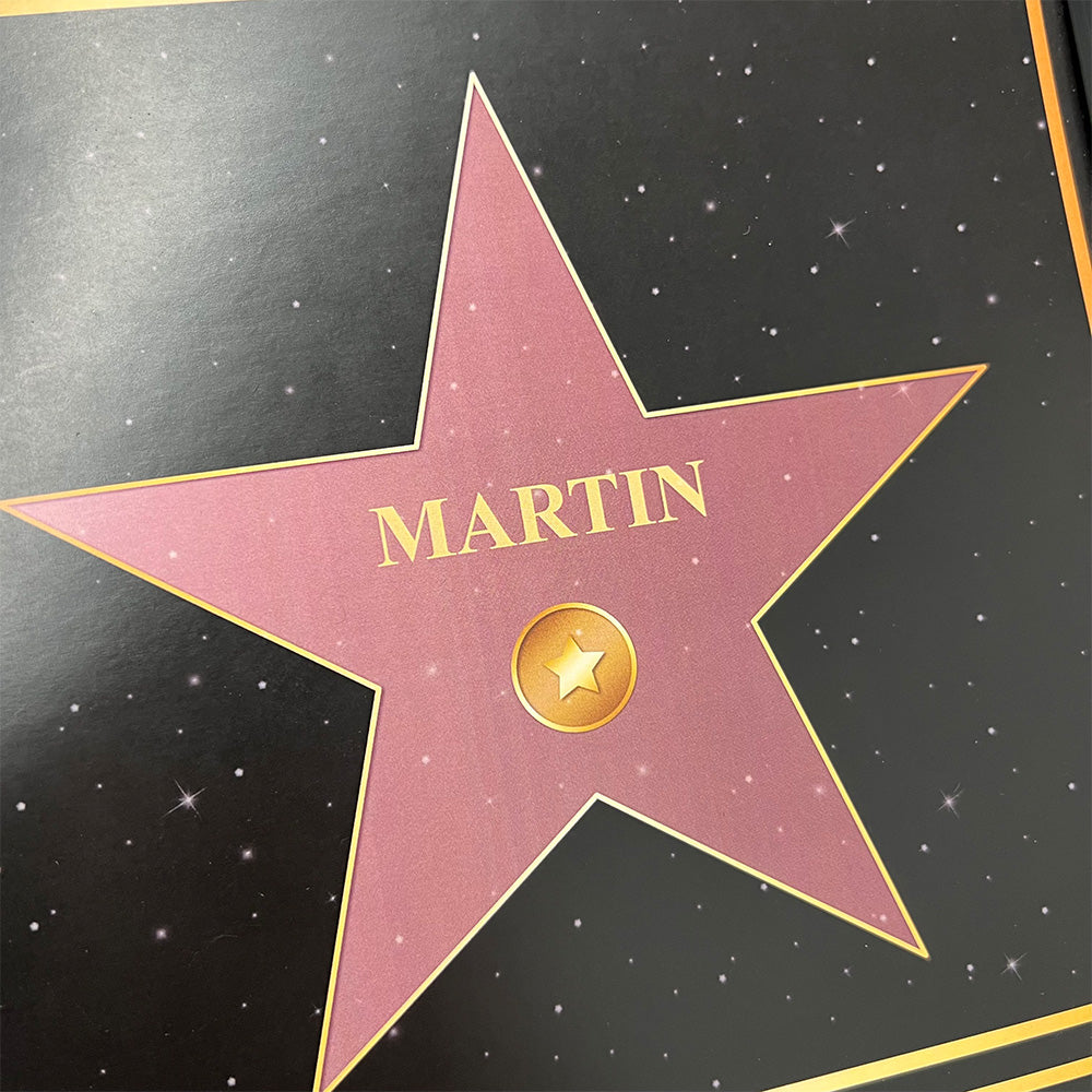 Personalized Star of Fame Frame Presented To Your Partner, Anniversary Gift
