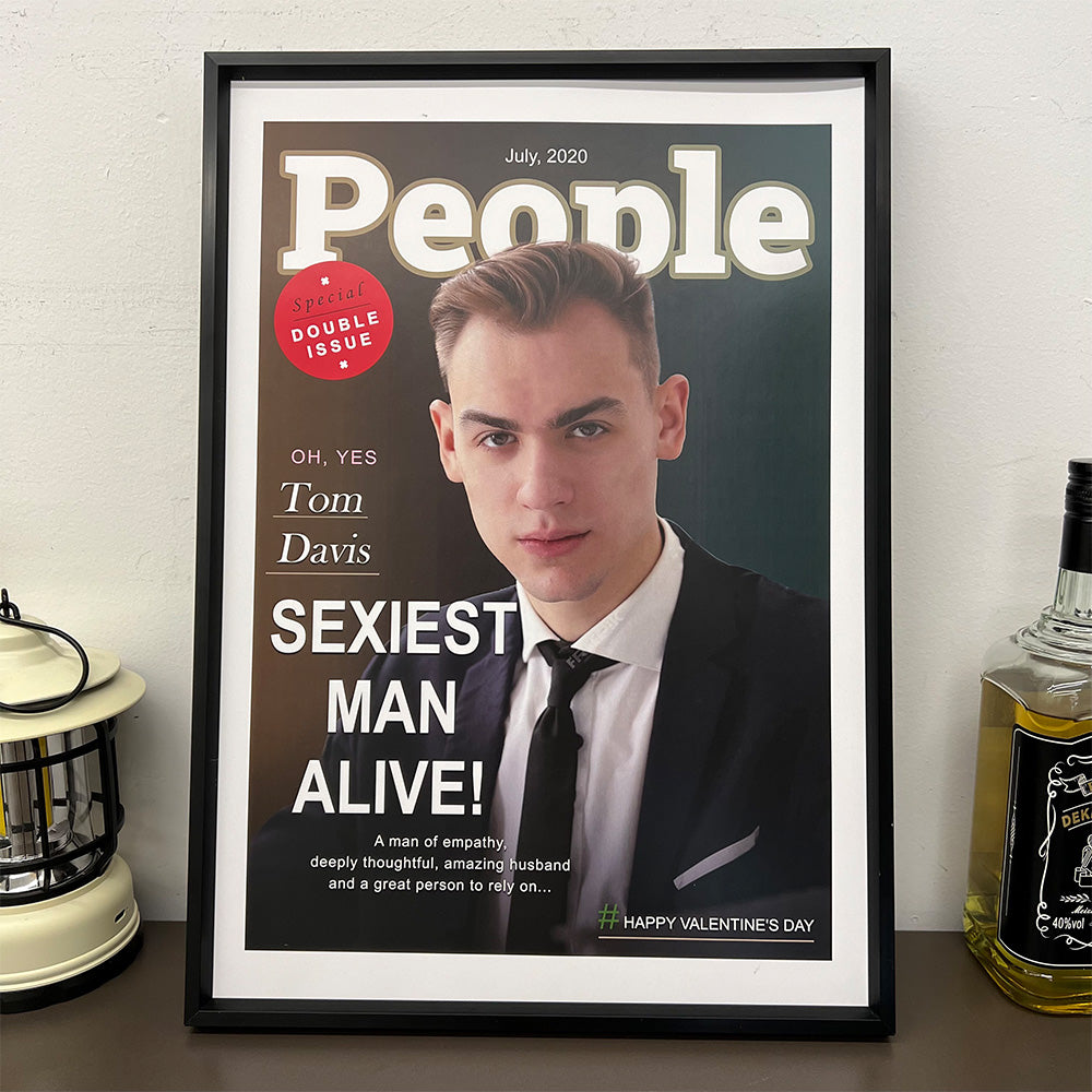 Custom People Magazine Cover Frame Anniversary Gift
