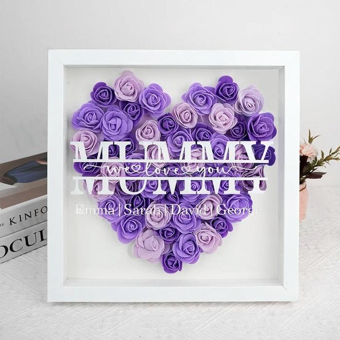 Mom We Love You - Personalized Flower Shadow Box-Mother's Day Sale!