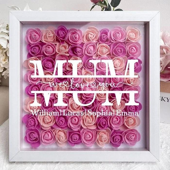 Mom We Love You - Personalized Flower Shadow Box-Mother's Day Sale!