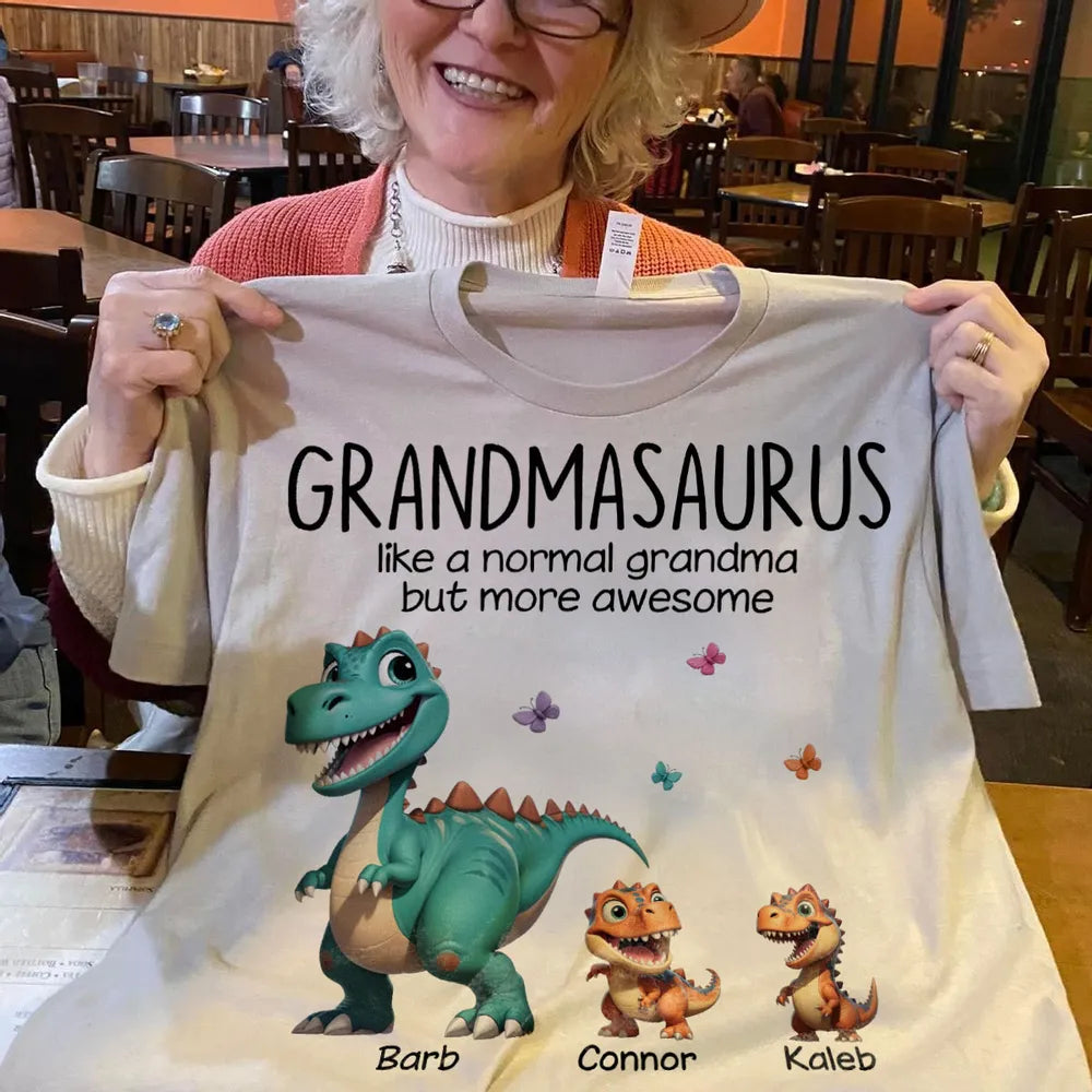 Personalized Grandmasaurus With Kids Names Dinosaurs Sweatshirt