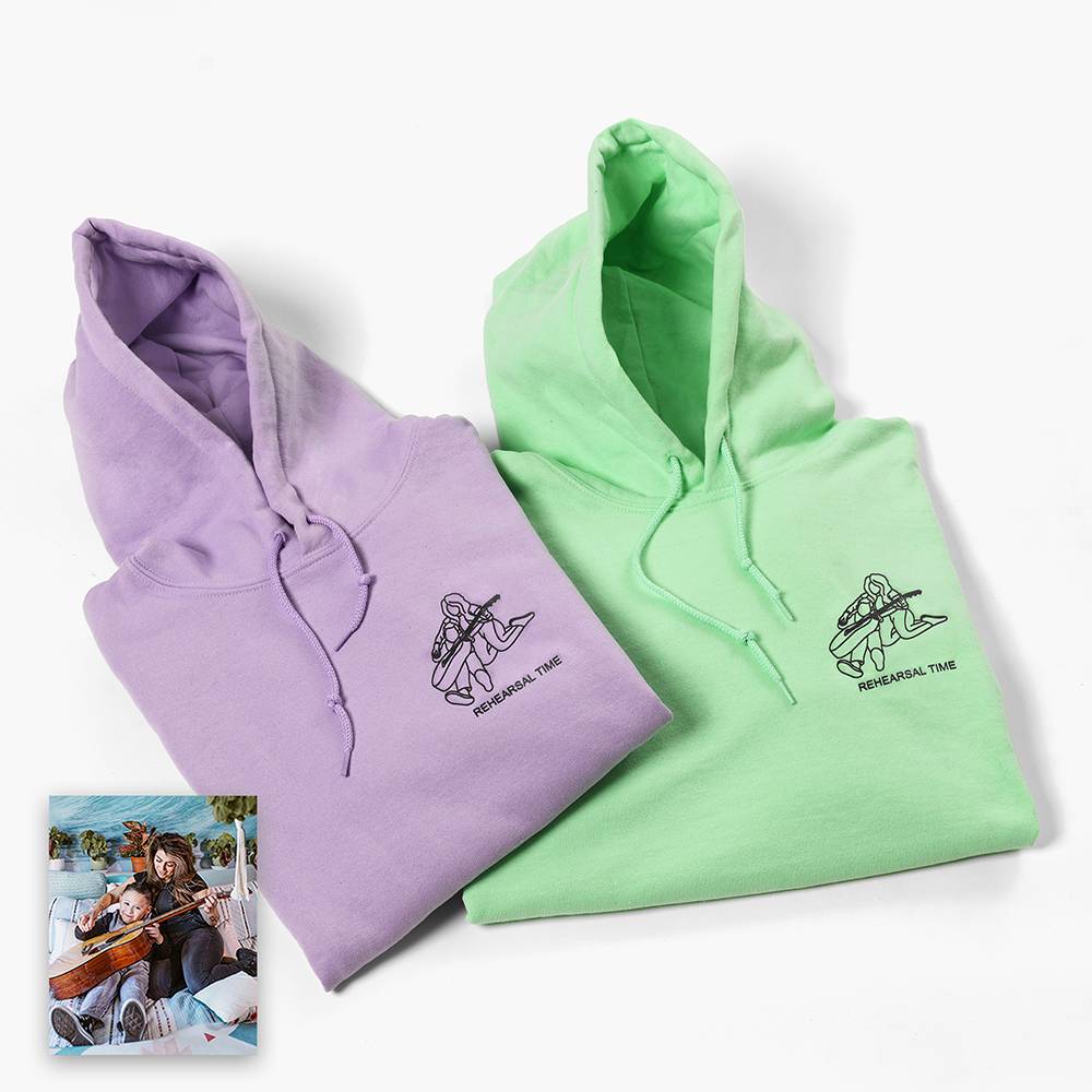 Mom's Masterpiece - Custom Colored Embroidery Hoodie