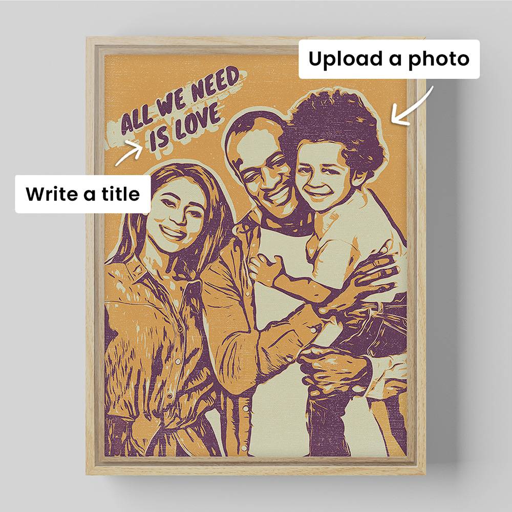 Together - Custom Pop Art Family Portrait Canvas