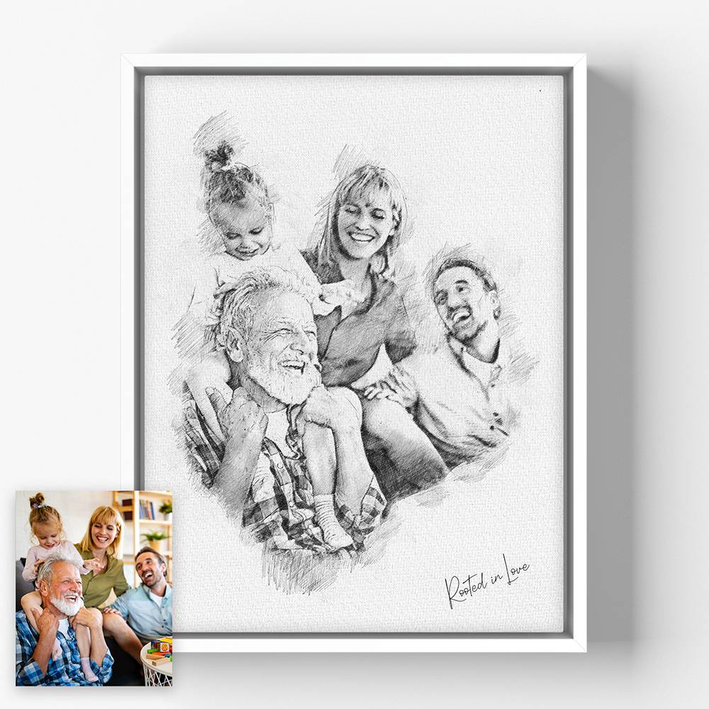 The Sketch Edit - Custom Family Portrait Canvas