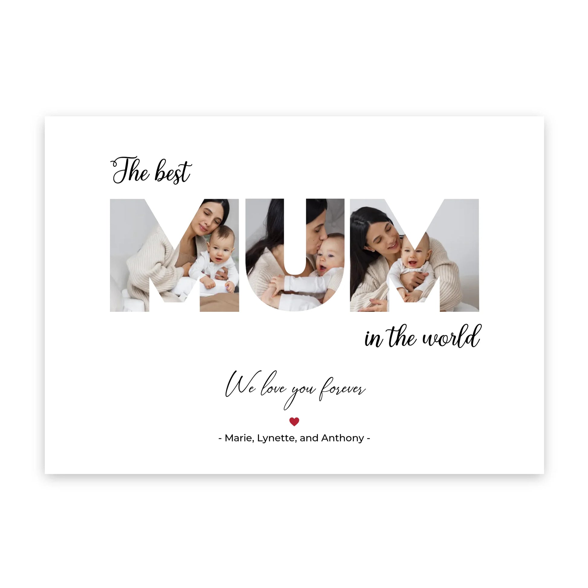 "The Best Mom in the World" - Personalised Poster