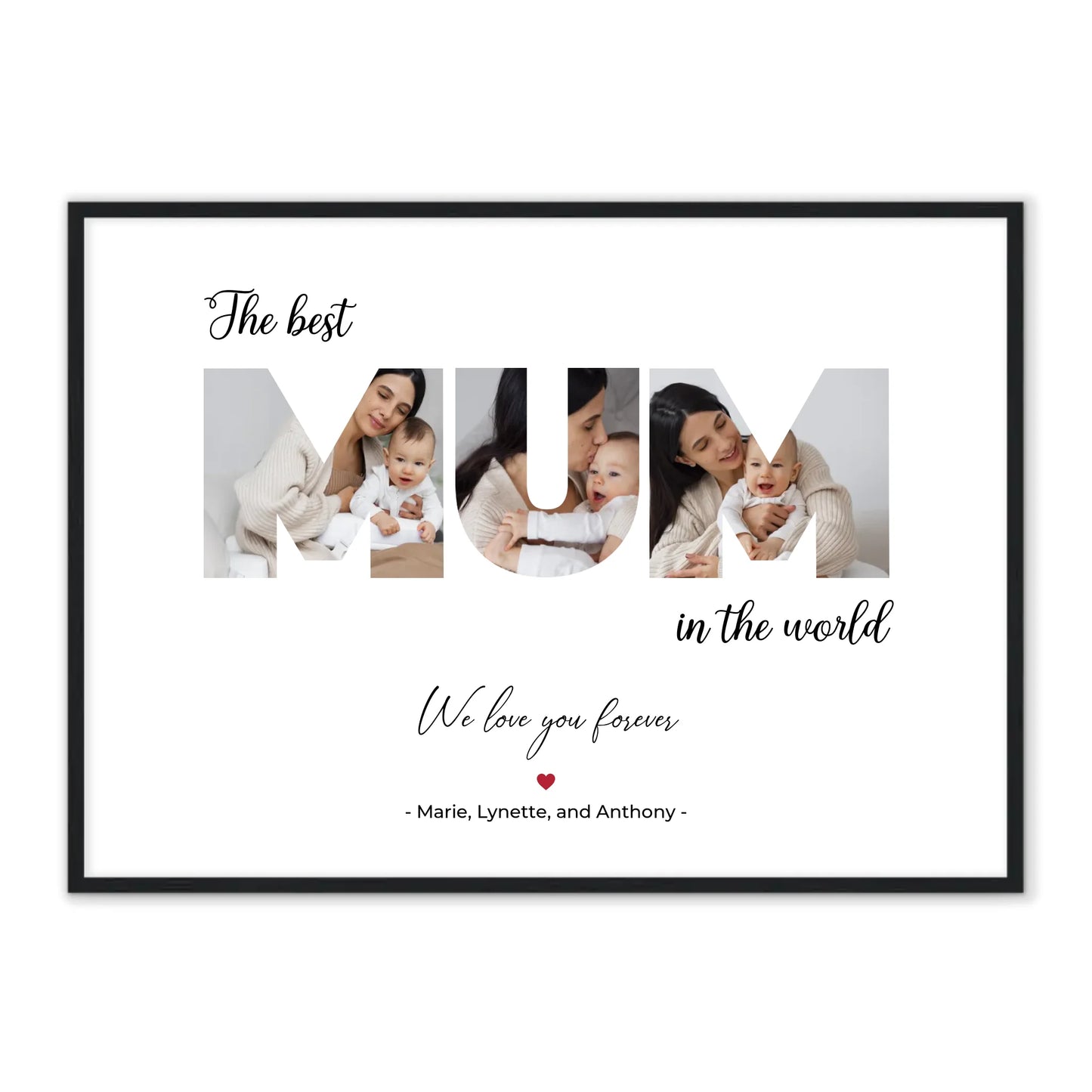 "The Best Mom in the World" - Personalised Poster
