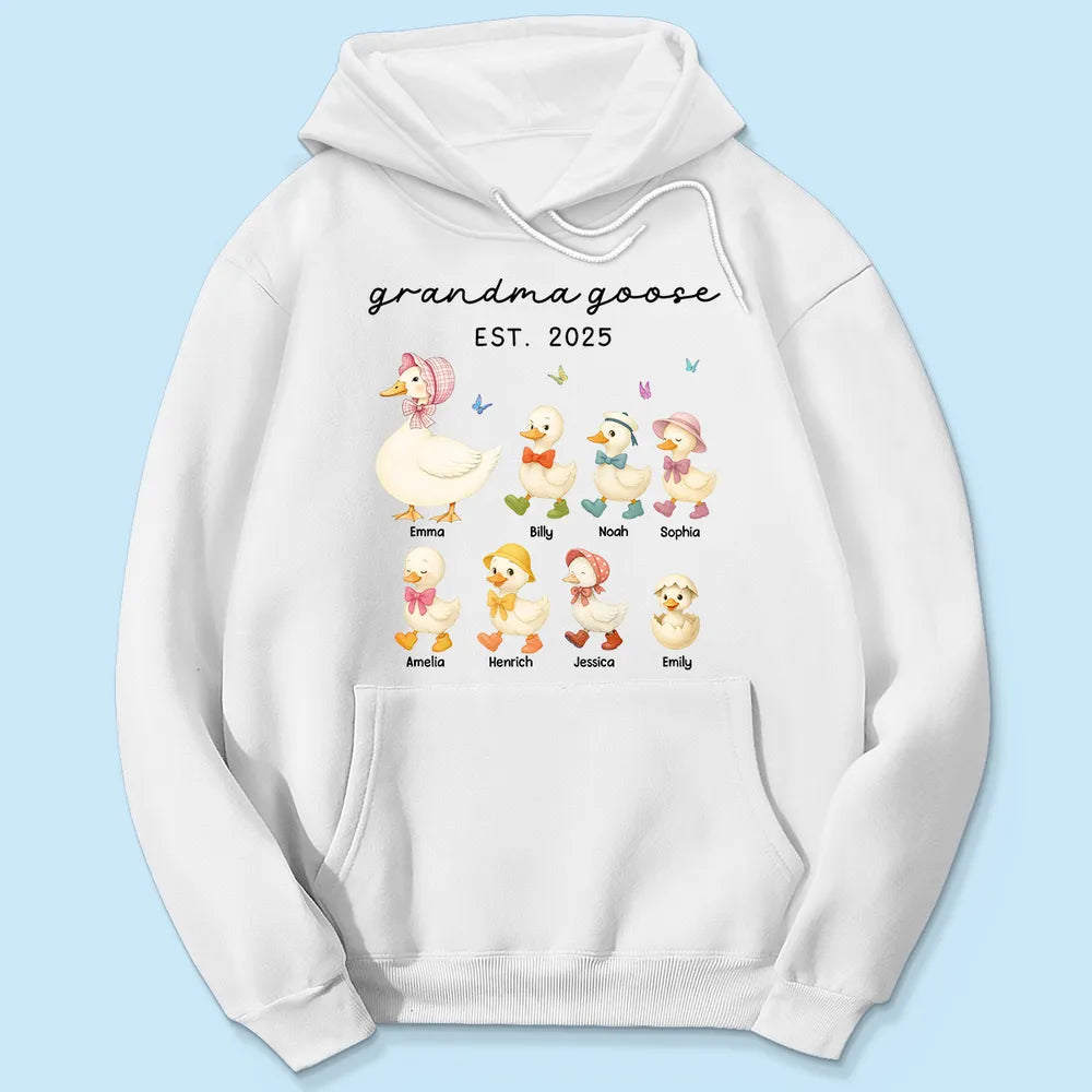 Custom Grandma Goose Mama Goose And Kids Shirt-Mother's Day Gift