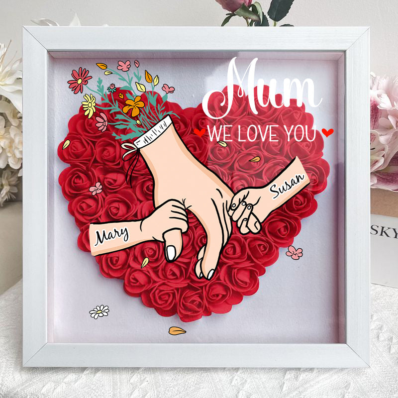 L'amour Familial Fleurit Pour Toujours – Boîte À Fleurs Personnalisée Pour Maman Et Grand-Mère Avec Noms