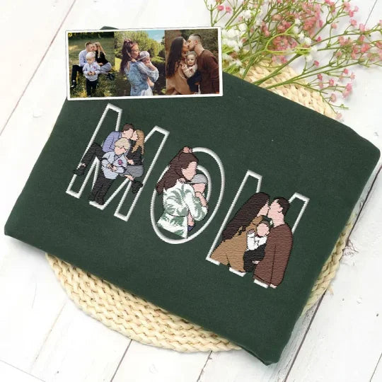 Custom Family Embroidered Sweatshirt – A Unique And Heartwarming Gift For Dad Or Mom