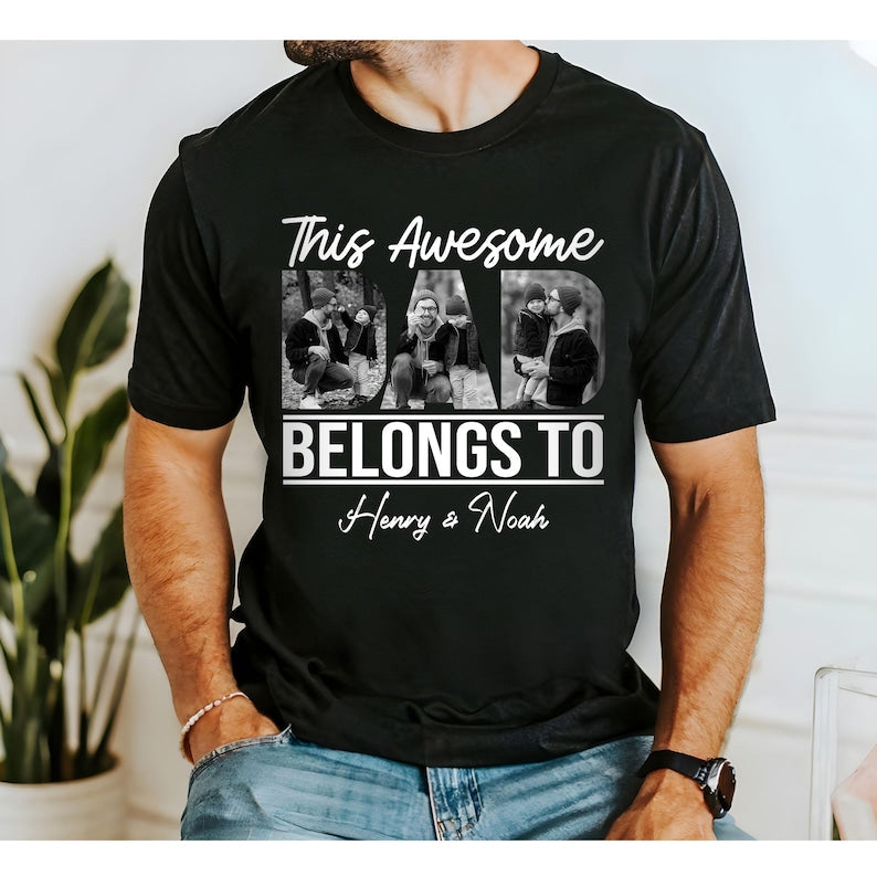 Custom Photo Dad Shirt,Father’s Day Gift