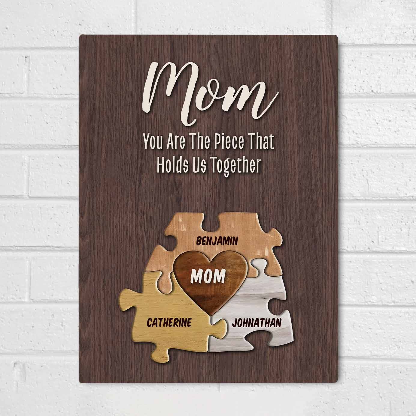 The Piece That Holds Us Together Puzzle Customizable Canvas