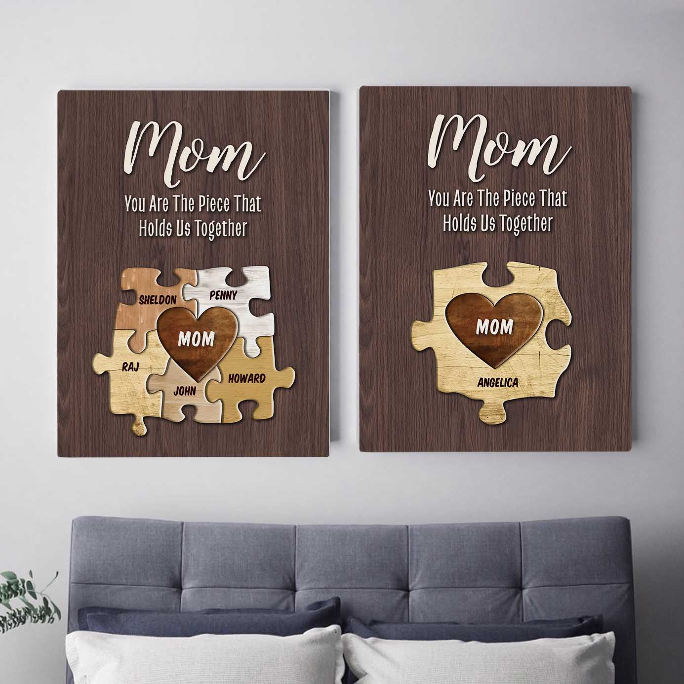 The Piece That Holds Us Together Puzzle Customizable Canvas