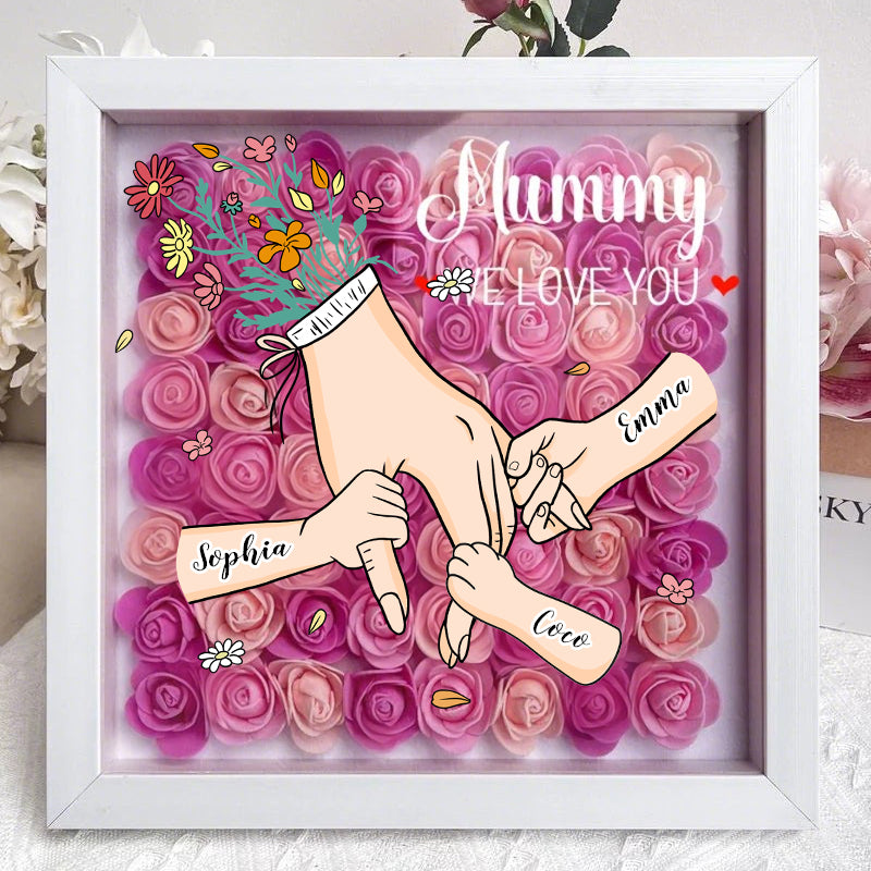 We Love You Mom Holding Hands With Children Pet Names, Mother's Day Memorial Gifts