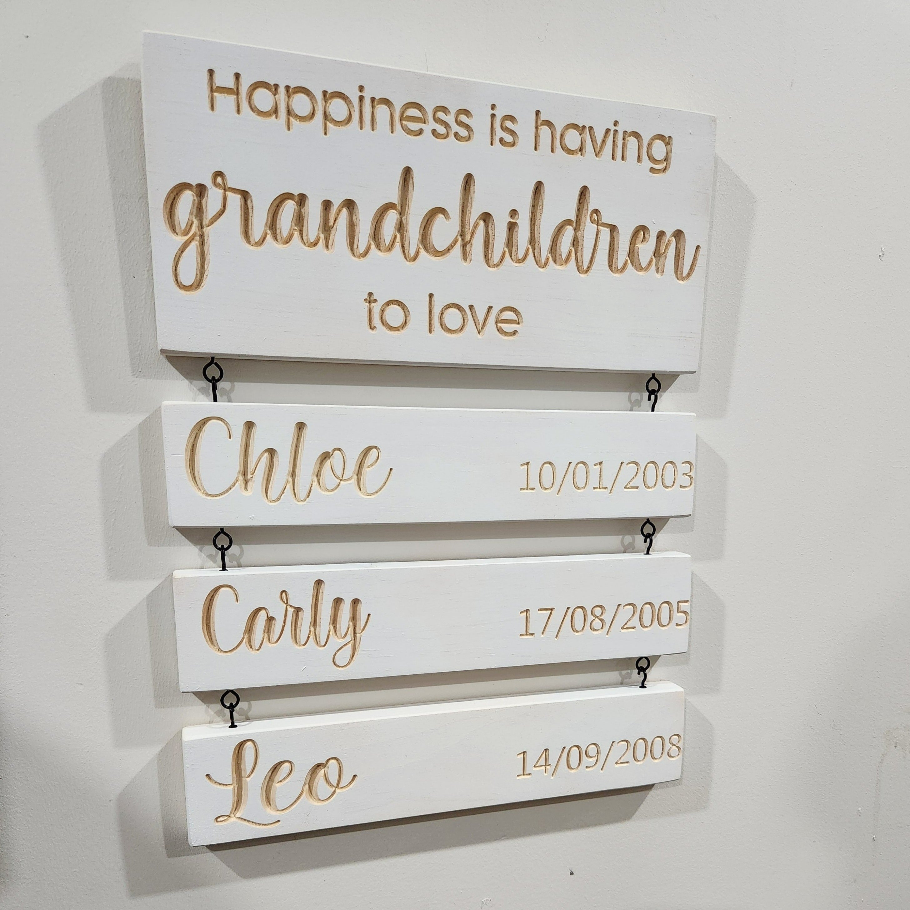 Custom Grandkids Hanging Decor Sign