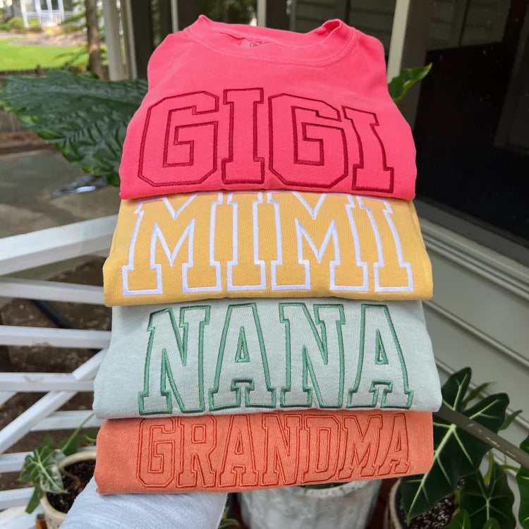 Custom Mom Embroidered Sweatshirt With Child's Name On The Sleeve Mother's Day Gift For Mom From Daughter