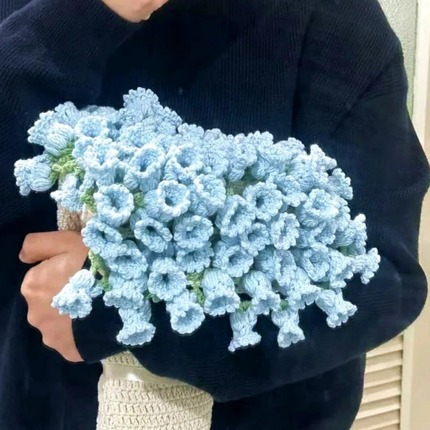 💐Hand-Knitted Rose Blanket DIY Kit & Ready🌹-Made Gift For Mother's Day Valentine's Day