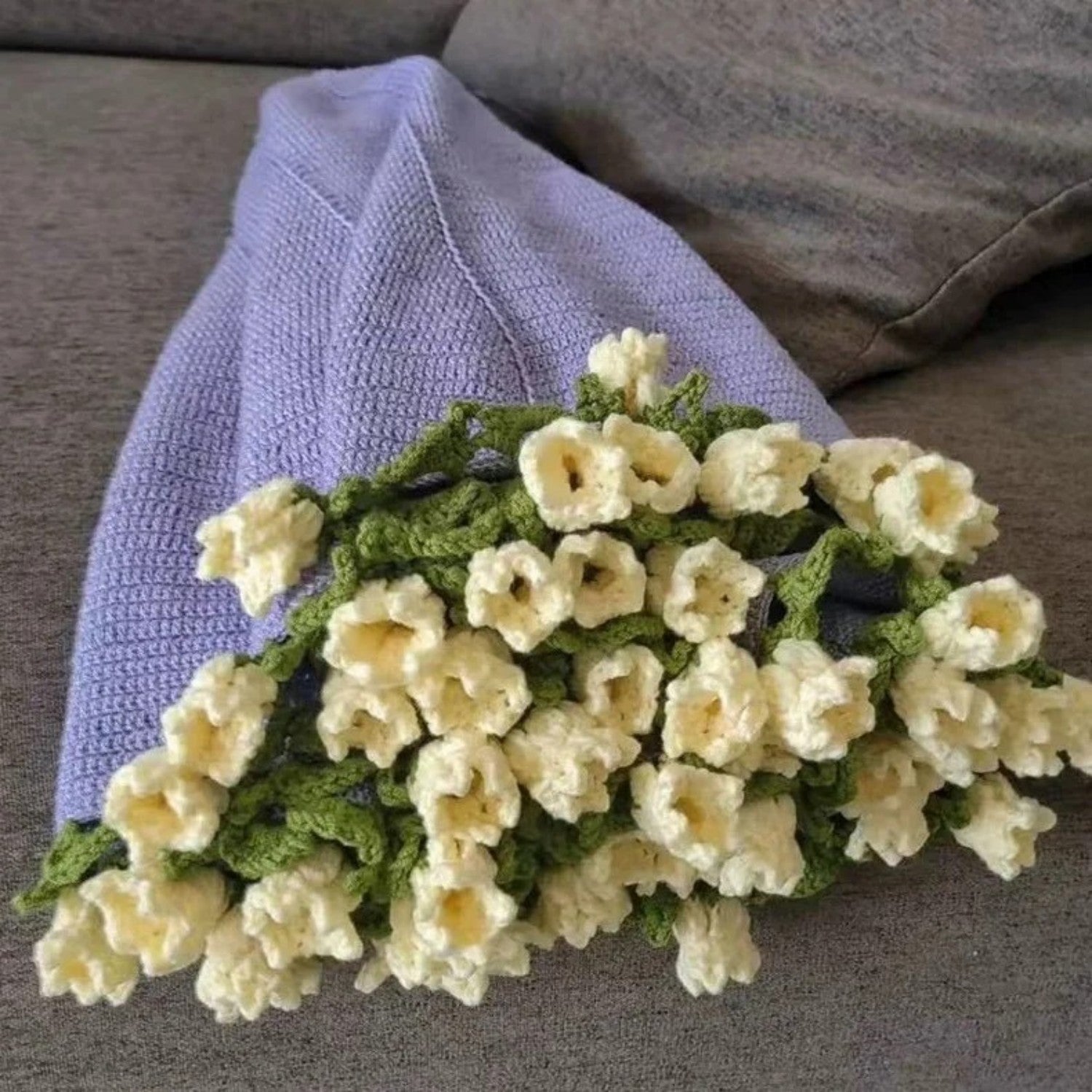 💐Hand-Knitted Rose Blanket DIY Kit & Ready🌹-Made Gift For Mother's Day Valentine's Day