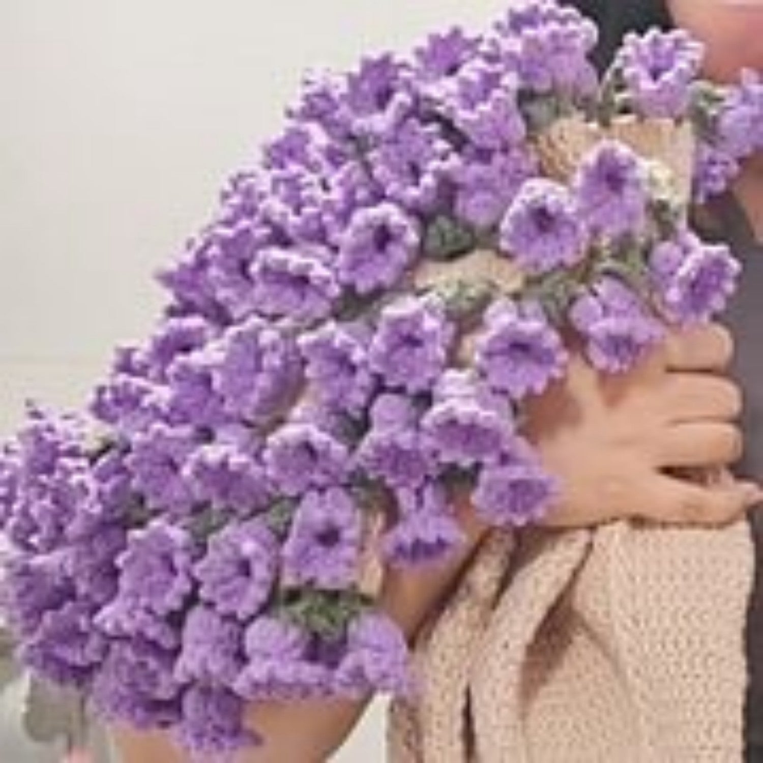 💐Hand-Knitted Rose Blanket DIY Kit & Ready🌹-Made Gift For Mother's Day Valentine's Day