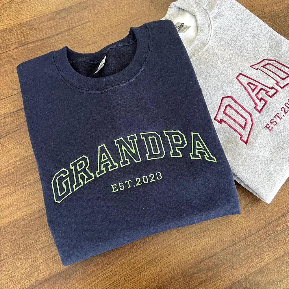 Custom Embroidered DAD Sweatshirt, Father's Day Gift