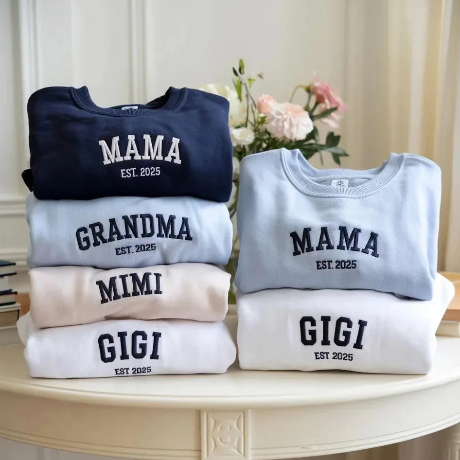 Personalized Mama Sweatshirt With Kid Names On Sleeve, Mothers Day Gift, Birthday Gift For Mom