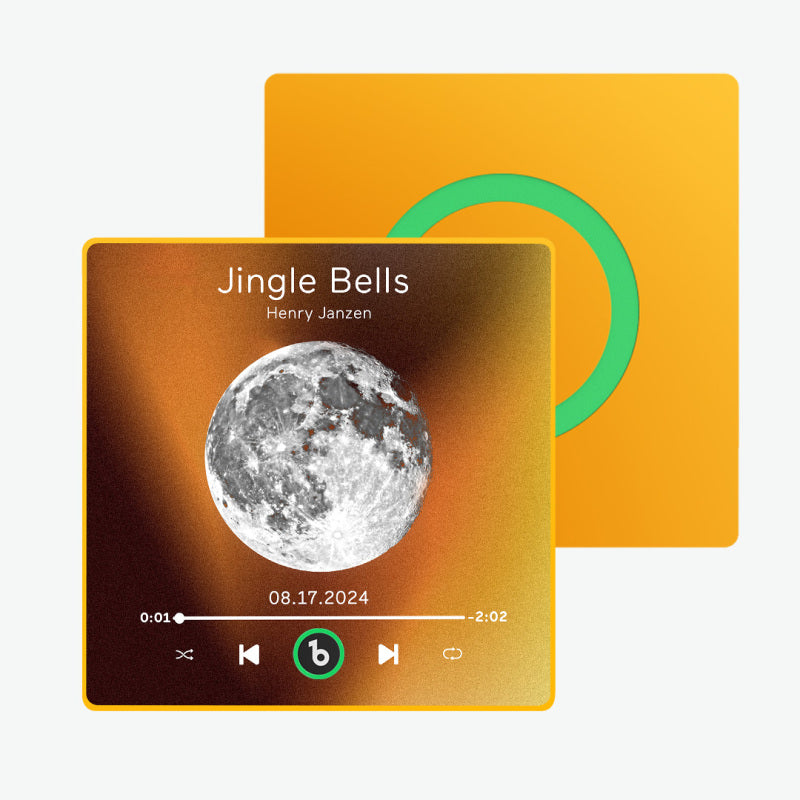 Custom Music Fridge Magnet New 4.0 Upgrade With Moon Phrase Colorful Frame Album Fridge Magnet