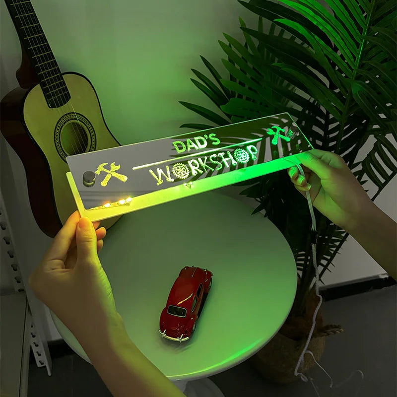 Father’s Day Sale-Personalized Dad Studio Mirror Lamp