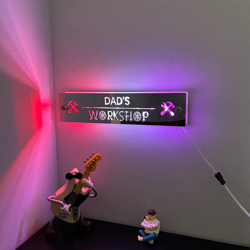 Father’s Day Sale-Personalized Dad Studio Mirror Lamp