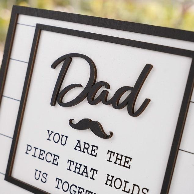 Personalized Gift For Dad, Family Gift, Wood Engraved Daddy Sign