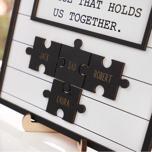 Personalized Gift For Dad, Family Gift, Wood Engraved Daddy Sign