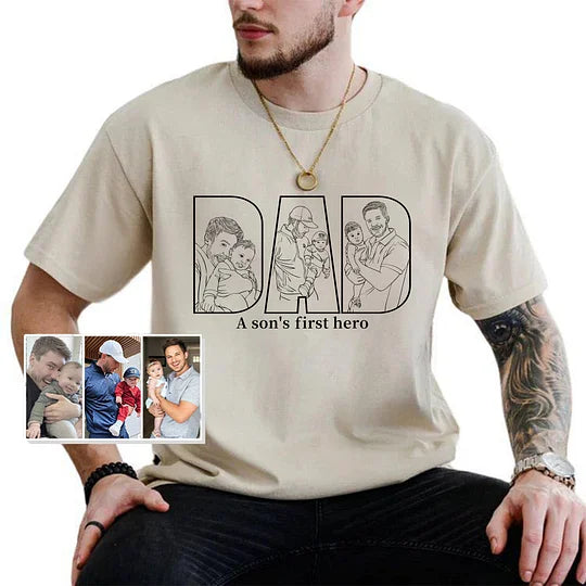 Personalized Father's Day Gift - Custom Hand-Painted Silhouette Sweatshirt For Dad, Grandpa & Father Figures