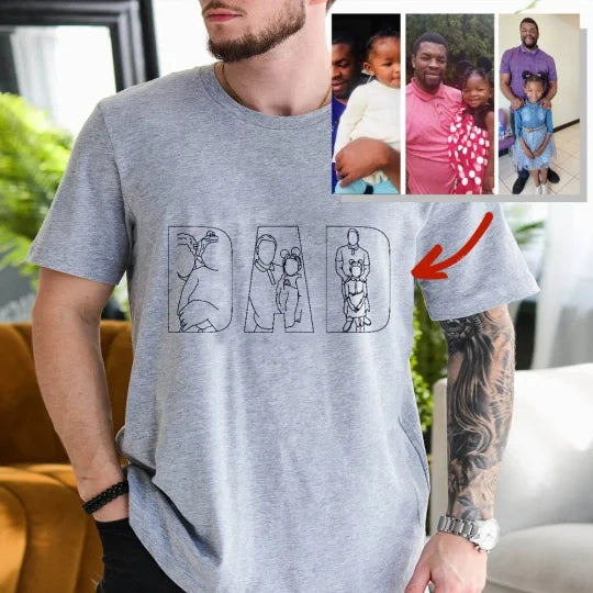 Personalized Father's Day Gift - Custom Hand-Painted Silhouette Sweatshirt For Dad, Grandpa & Father Figures